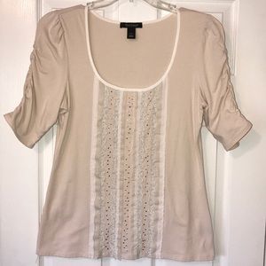 White House Black Market like new Ecru top